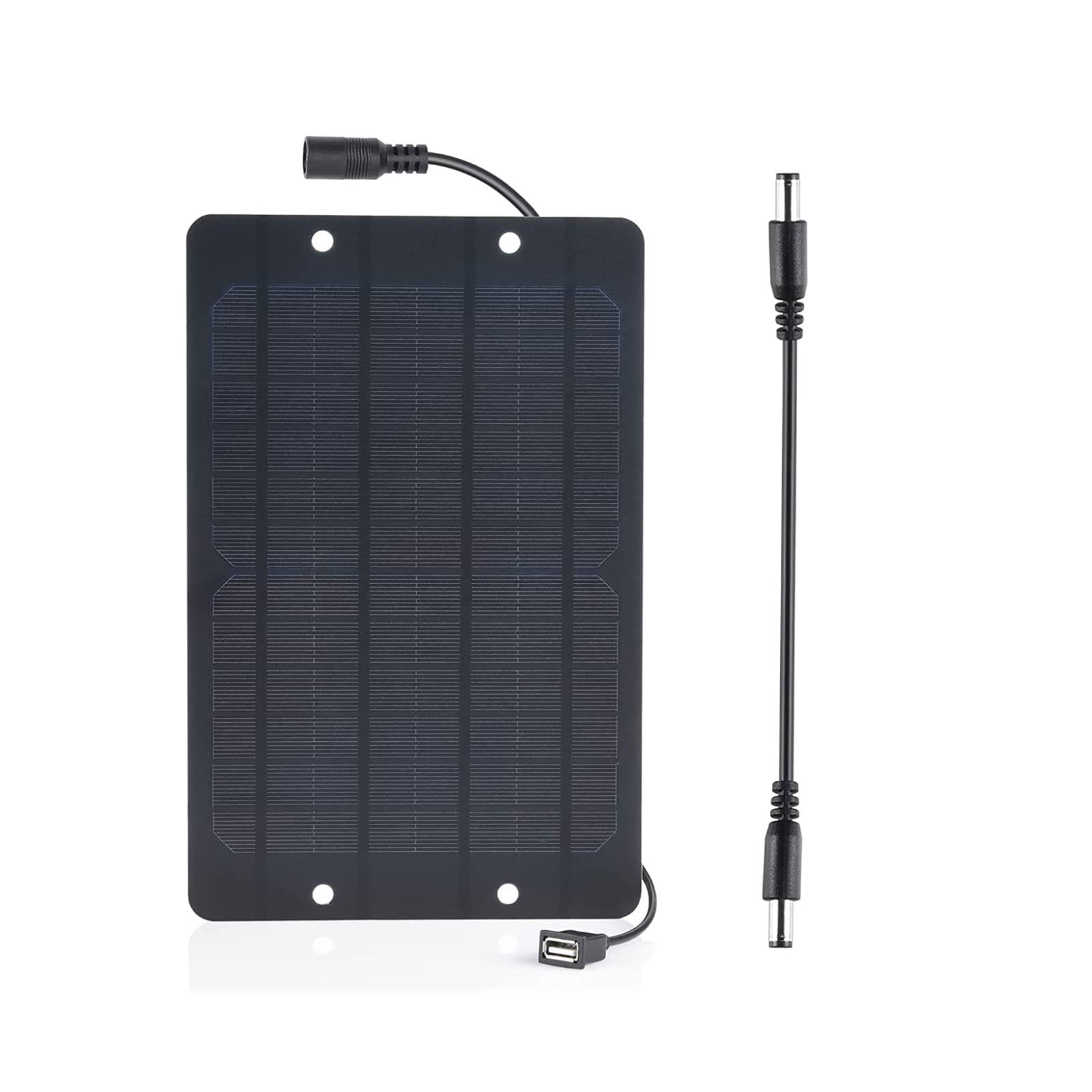 5V 6W USB Monocrystalline Solar Panel Charger - Waterproof Mini Solar Panel with Built-in Voltage Stabilizer | Portable Solar Charger for Smartphones, Power Banks, GPS Devices | Perfect for Camping, Hiking & Outdoor Adventures