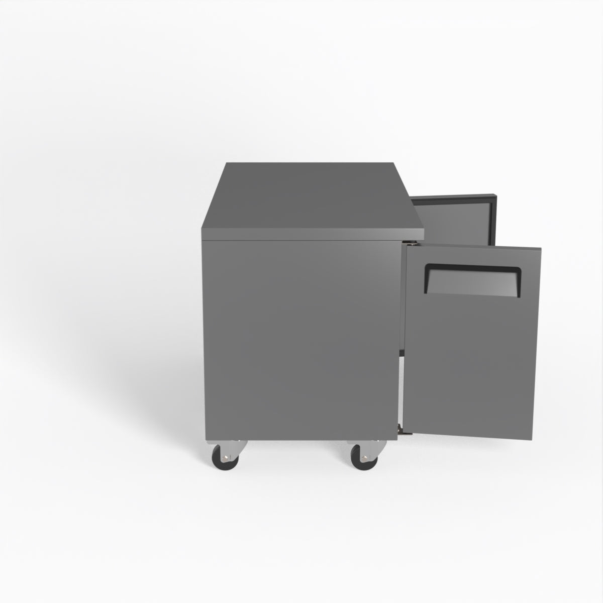 AG 2-Door Commercial Worktop Refrigerator - 700mm Depth Under Counter Fridge for Restaurants, Bars & Kitchens | Energy Efficient Stainless Steel Freezer