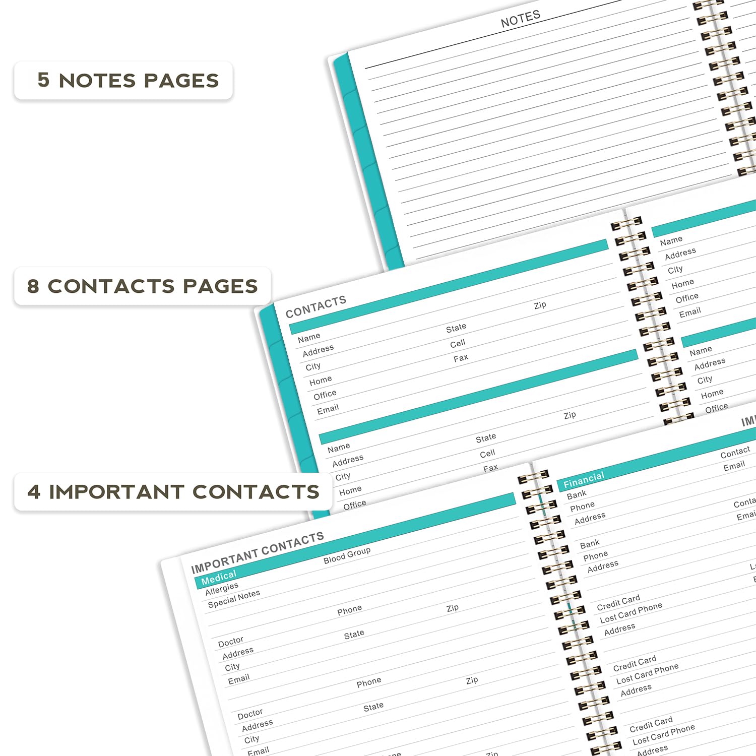 2025-2026 Monthly Planner with Tabs & Inner Pocket - July 2025 to December 2026 Calendar Organizer, 8.5