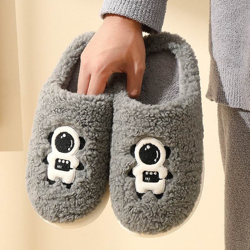 Furry Astro Space Slippers - Cozy Astronaut-Themed House Shoes for Men & Women | Perfect for Home, Lounge & Sci-Fi Cosplay