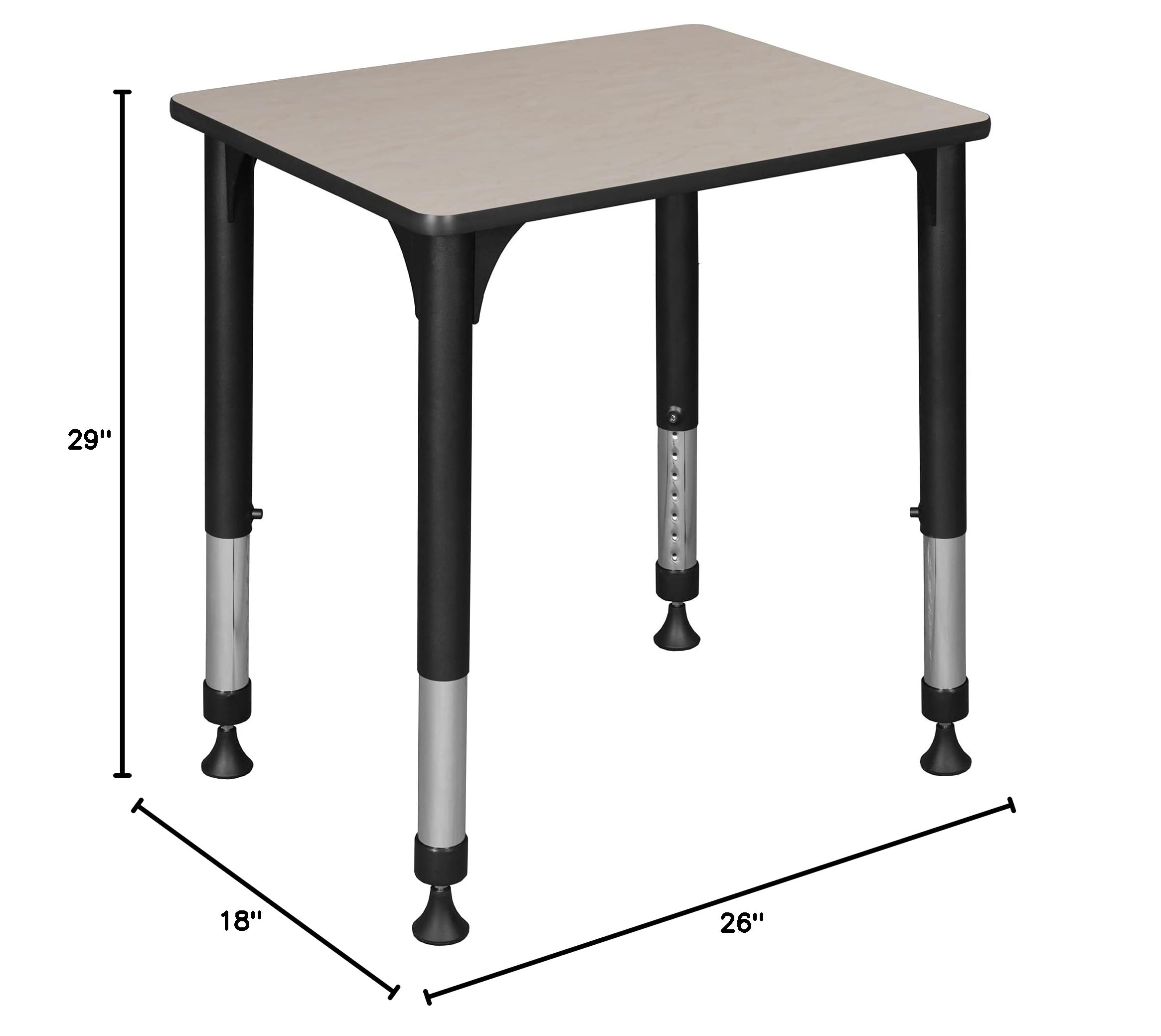 Regency Height Adjustable Rectangular Student Desk - 18.5