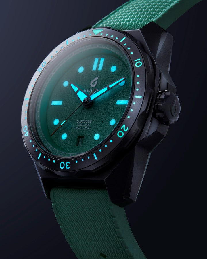 BOLDR Odyssey Freediver Mint Green Diver Watch - Waterproof 200M, Stainless Steel, Automatic Movement for Men - Perfect for Scuba Diving, Swimming & Outdoor Adventures