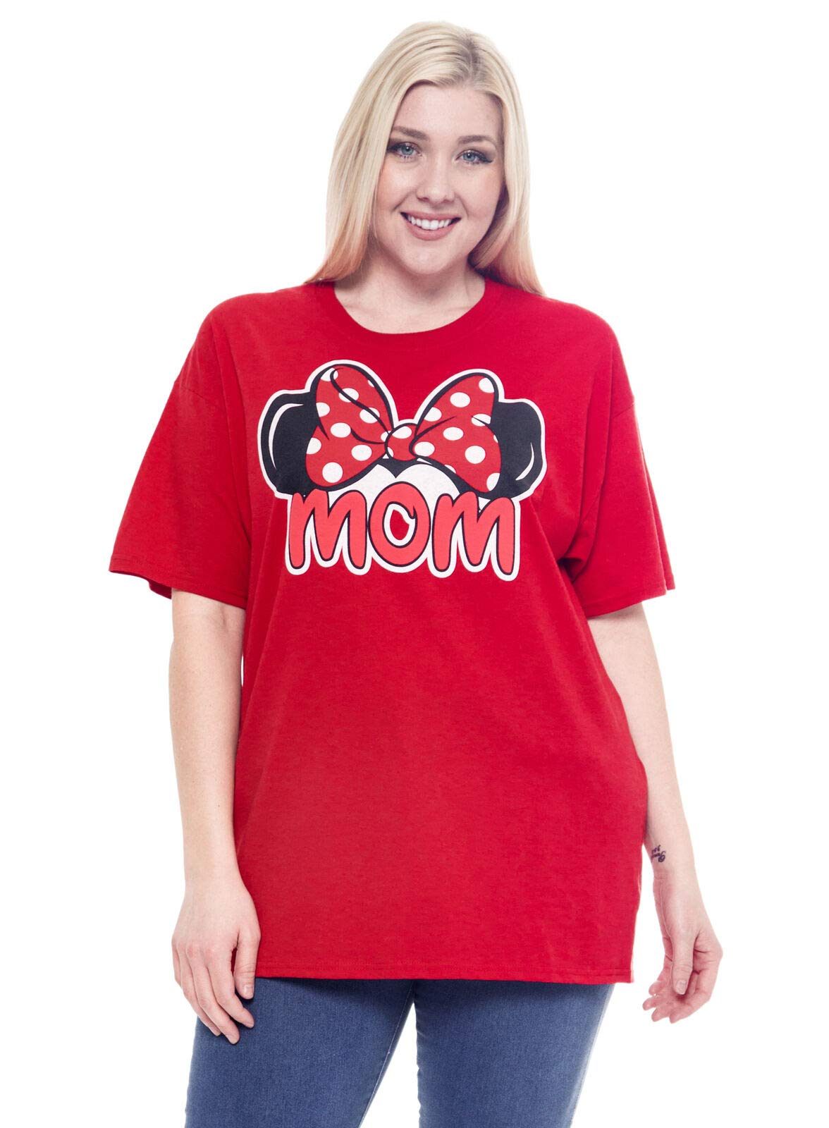Disney Minnie Mouse Mom T-Shirt - Cute Graphic Tee for Women & Girls - Perfect for Family Outings, Disney Trips & Casual Wear