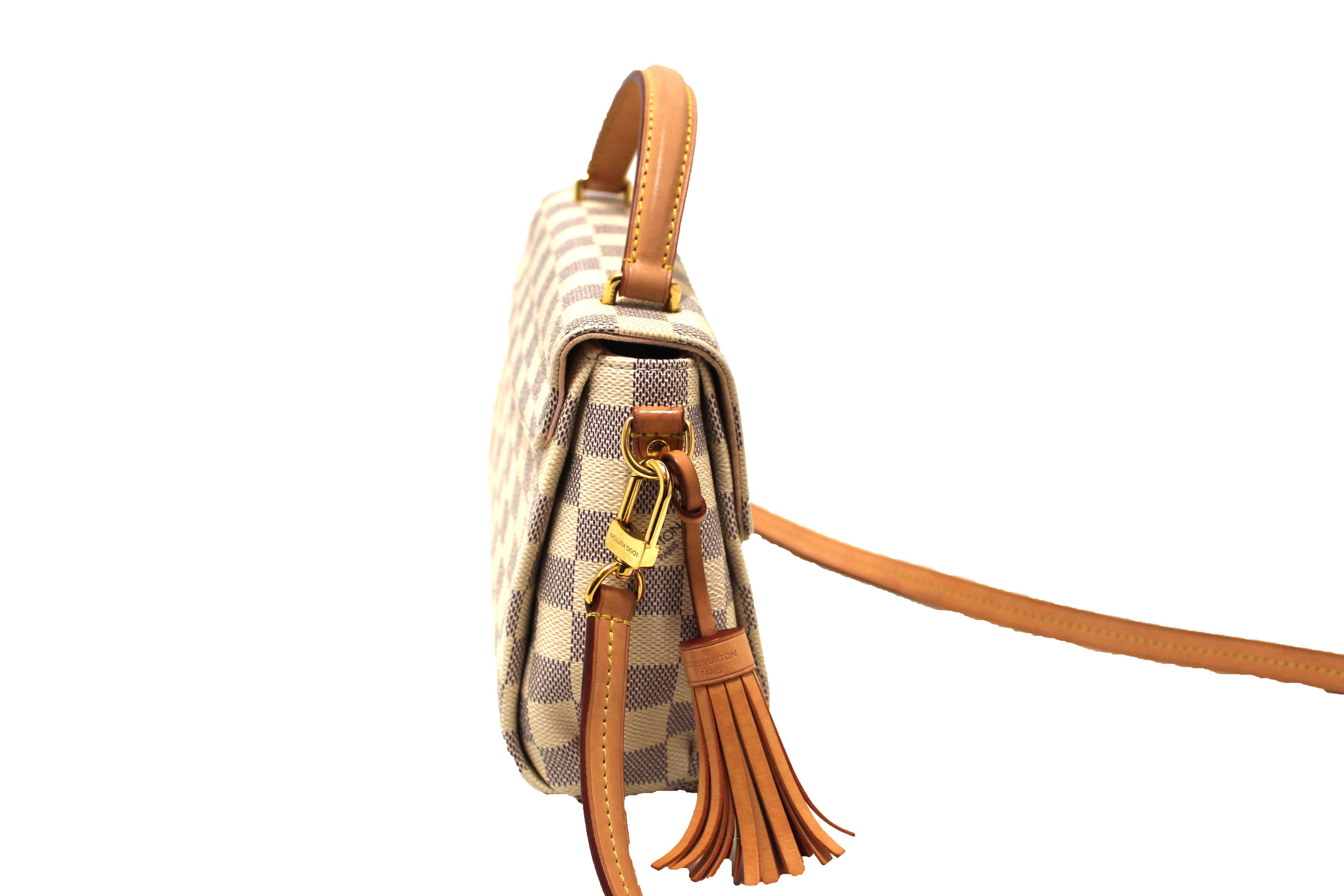 Authentic Louis Vuitton Damier Azur Croisette Crossbody Bag - Luxury Designer Handbag & Shoulder Messenger Purse for Women, Perfect for Work, Travel and Everyday Use