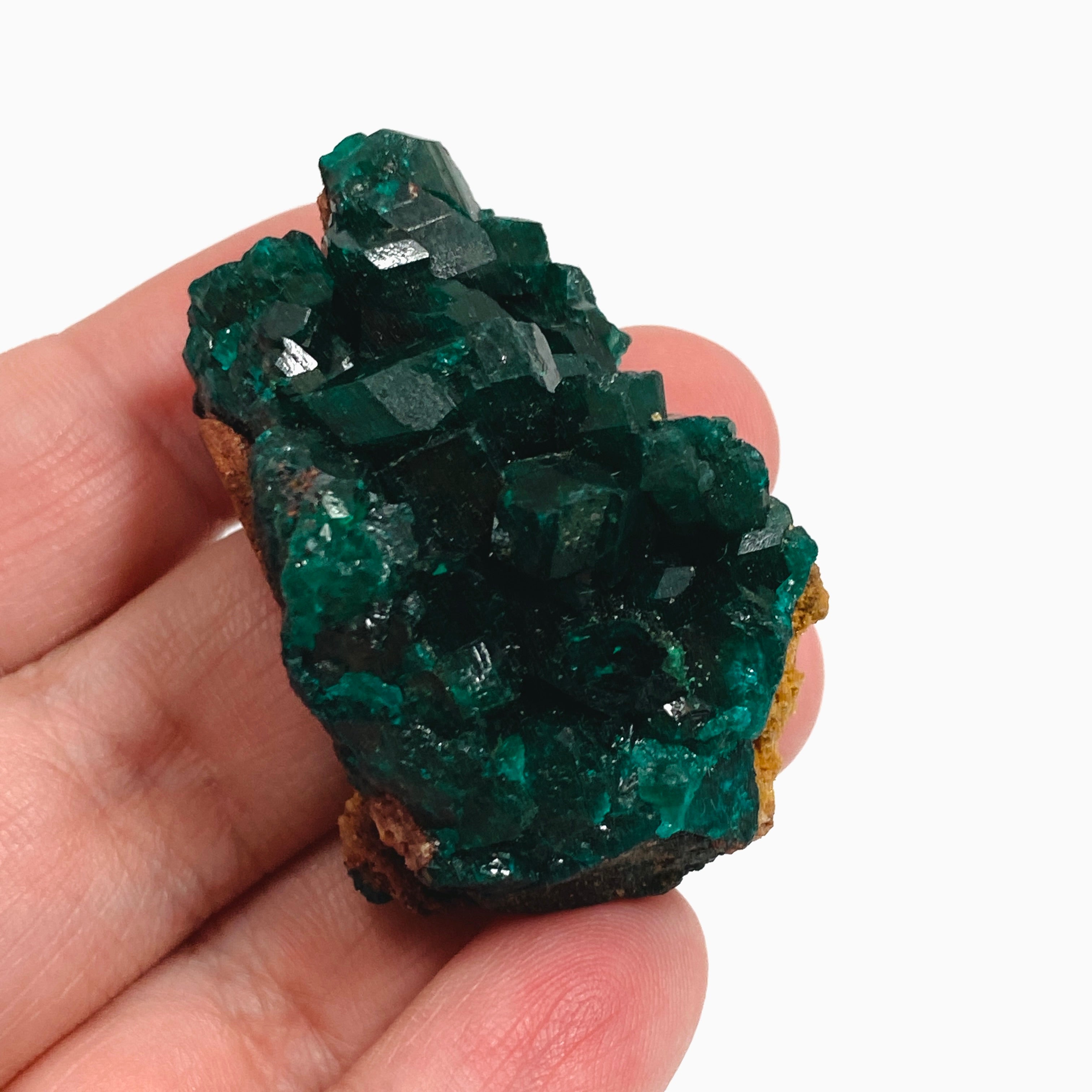 Natural Dioptase Crystal Specimen - Rare Green Mineral Stone for Collectors & Healing - Perfect for Home Decor, Meditation & Energy Work