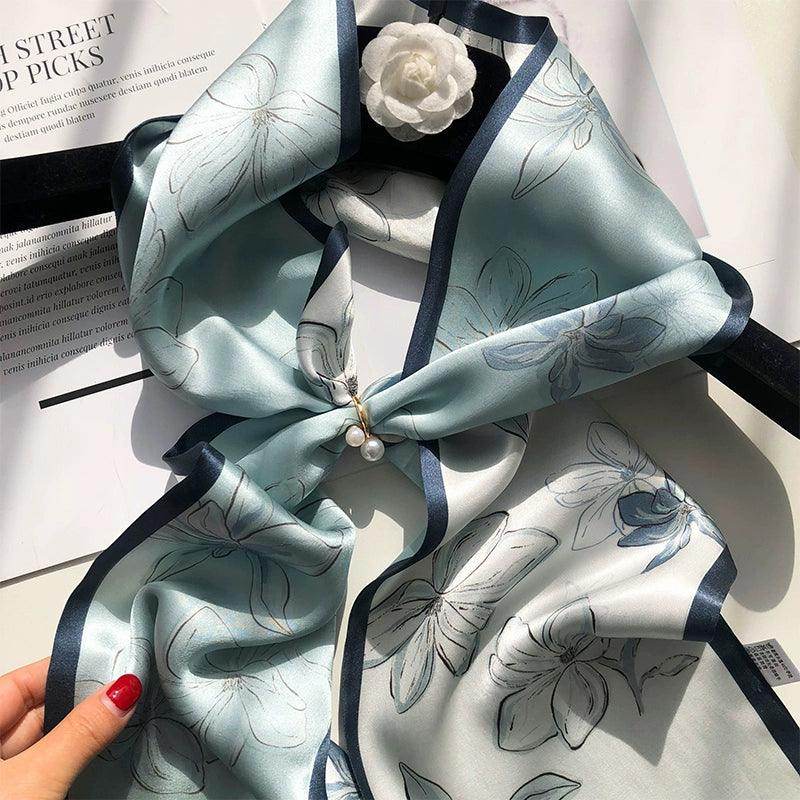 Luxury Mulberry Silk Scarf - Double Sided 100% Pure Silk Shawl Wrap for Women - Elegant Fashion Accessory for Parties, Weddings & Office Wear