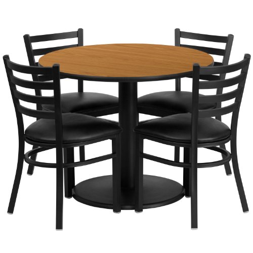 Natural Top/Black Vinyl Seat