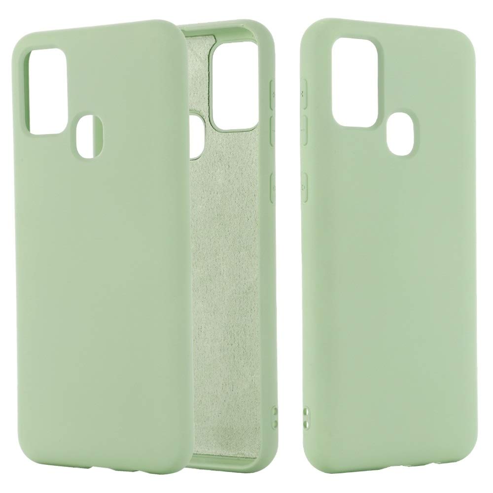 HAIJUN Shockproof Liquid Silicone Phone Case for Samsung Galaxy A21s - Full Coverage Protective Cover, Soft & Durable (Green) - Perfect for Everyday Use, Travel, and Outdoor Activities