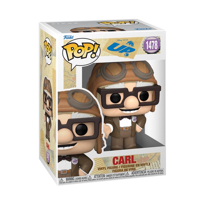 Funko Pop Disney UP Carl Fredricksen Vinyl Figure #1478 with Protector Case - Perfect for Collectors, Disney Fans, and Home Decor