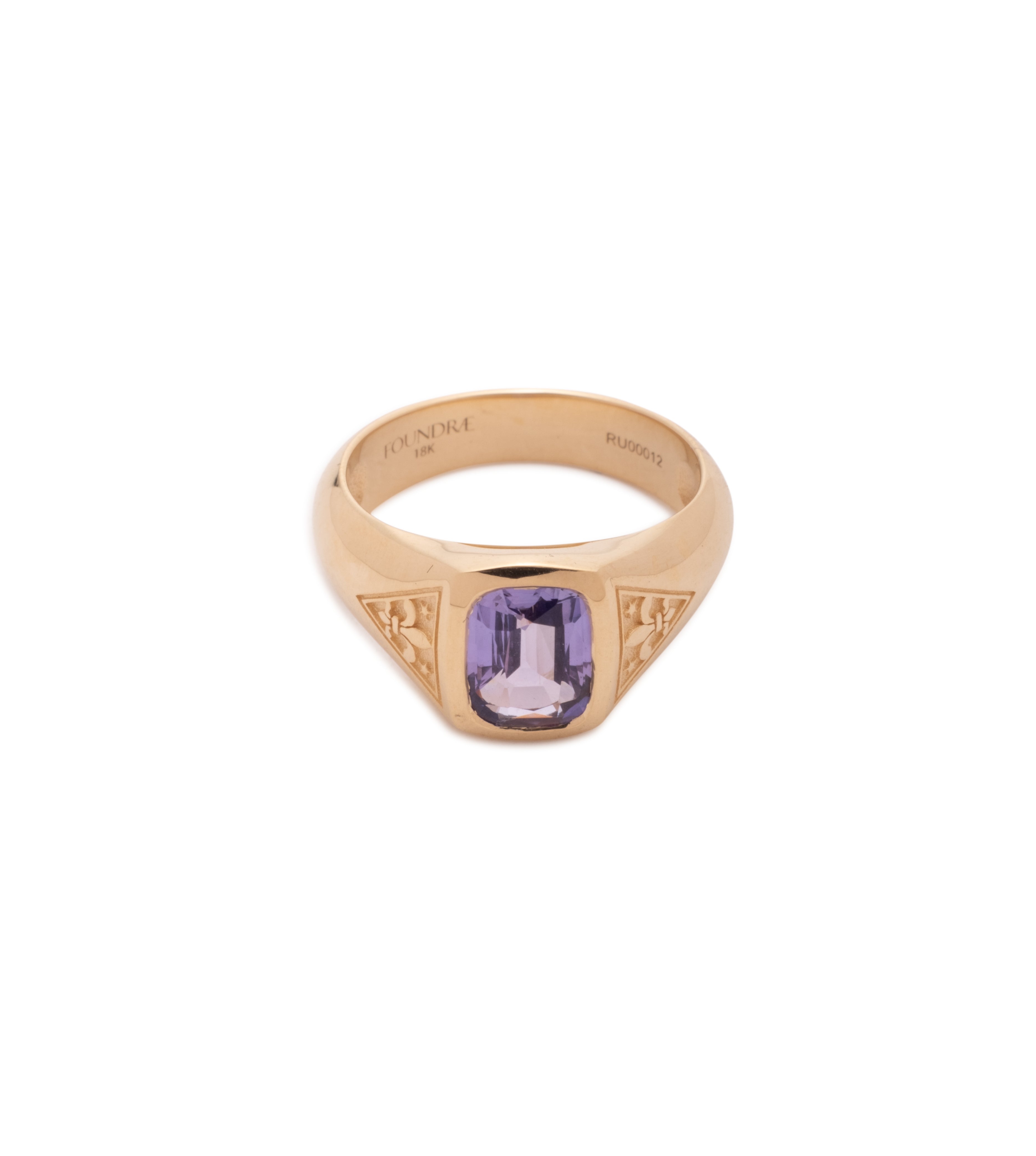 1.29 ct Natural Purple Sapphire Ring with Unique Internal Compass Design - Handcrafted Gemstone Jewelry for Women | Perfect for Engagement, Anniversary Gifts & Special Occasions
