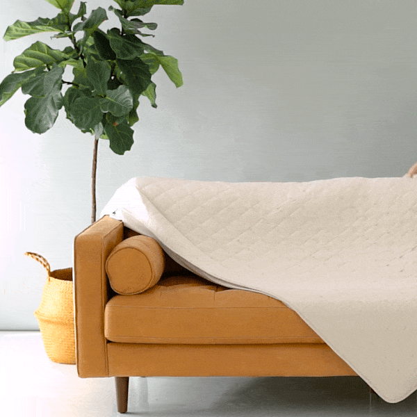 Premium Quilted Blanket for Adults - Soft & Cozy Oat Color - Perfect for Bed, Sofa, and Travel - 2.5