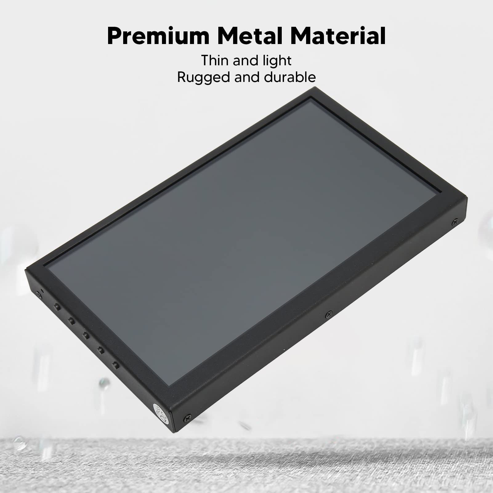 7 Inch IPS Panel Dual Speaker Premium Plug & Play Portable Monitor - Mini Secondary Screen for Laptop, Gaming, Office & Travel Use