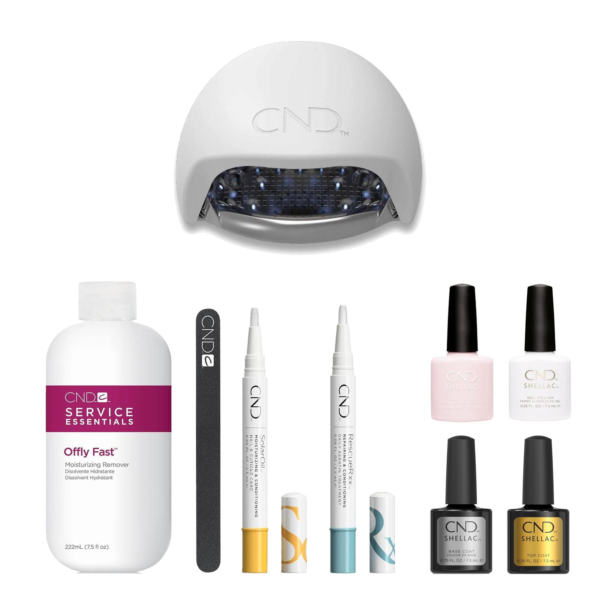 CND Gel Essentials Kit - Romantique & Cream Puff Nail Polish Set for Professional Salon & Home Manicure - Perfect for Bridal, Wedding & Special Occasion Nails