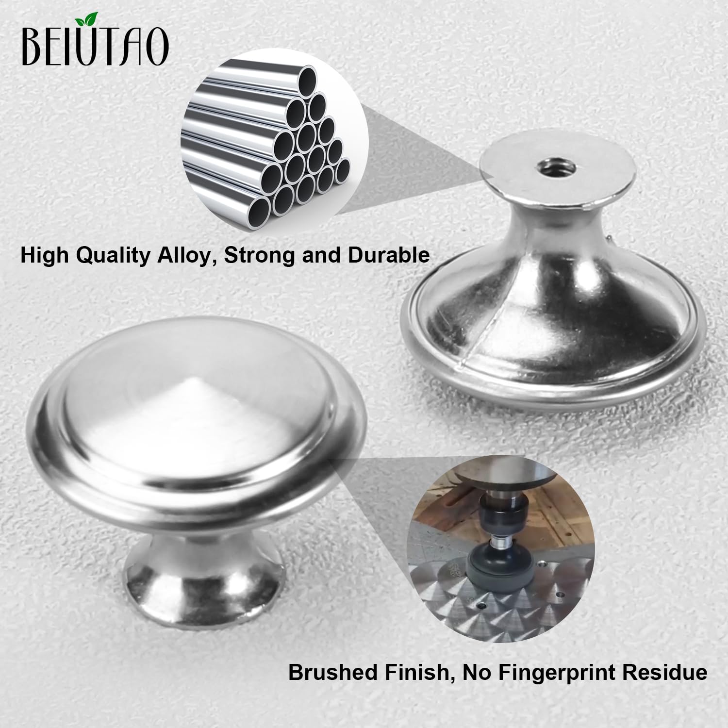 35 Pack Brushed Nickel Cabinet Knobs - 30mm Round Drawer Pulls & Dresser Handles - Durable Silver Hardware for Kitchen, Bathroom & Furniture (Easy DIY Installation)