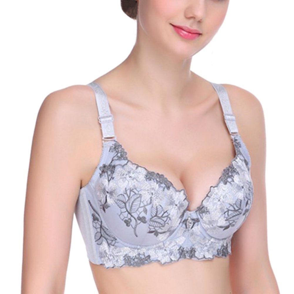 ETOSELL Sexy Embroidered Floral Lace Deep V Push Up Bra for Women - Comfortable & Supportive Underwear for Date Night & Special Occasions