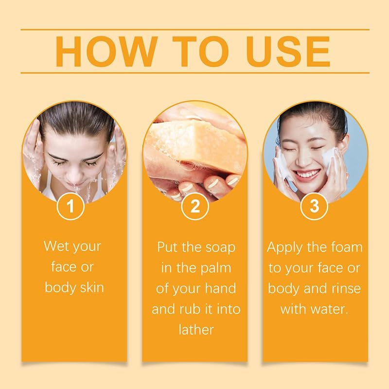 Turmeric Trio Skincare Set: Facial Wash, Cleansing Mousse & Soap with Exfoliating Pads - Natural Brightening & Acne Treatment for Face & Body - Perfect for Daily Cleansing Routine & Spa Day Self-Care