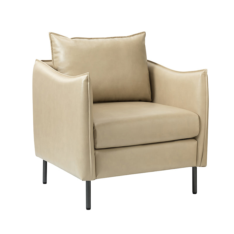 Felix Faux Leather Armchair - Modern PU Leather Accent Chair for Living Room, Office & Lounge - Comfortable Mid-Century Style Seating for Home Decor