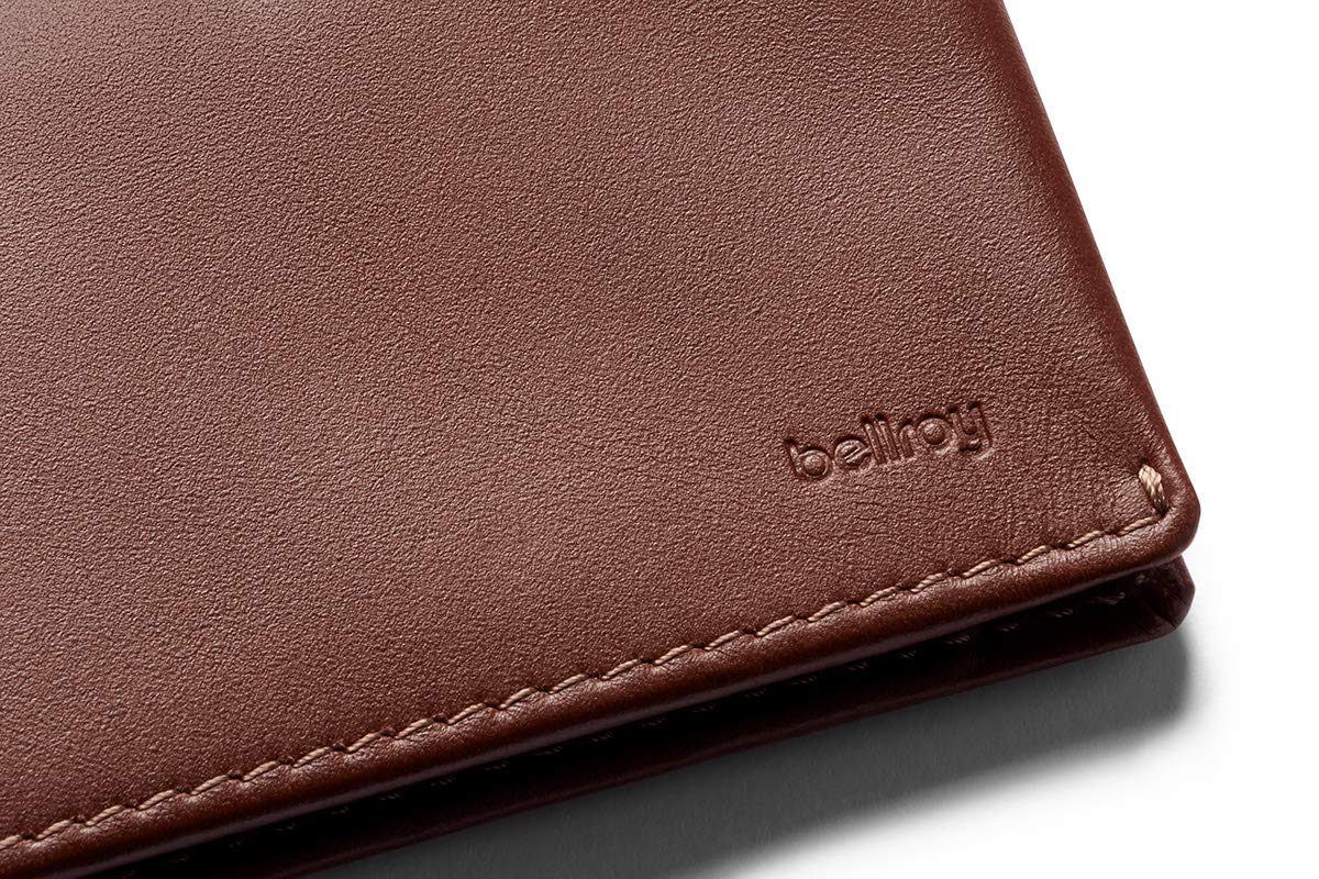 Bellroy Slim Sleeve - Ultra Thin Minimalist Leather Wallet for Men & Women | Holds 12 Cards & Cash | RFID Protection | Perfect for Everyday Carry, Travel & Business