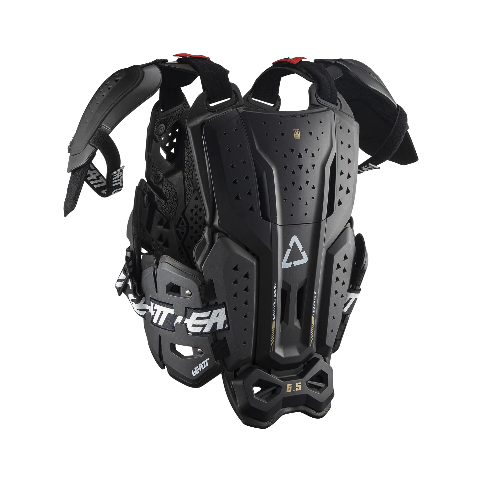 Leatt 6.5 Pro Adult Chest Protector - Motocross, MX & Off-Road Riding Gear (Black, XX-Large) - Impact Protection for Dirt Bike, ATV & Adventure Motorcycle Riders