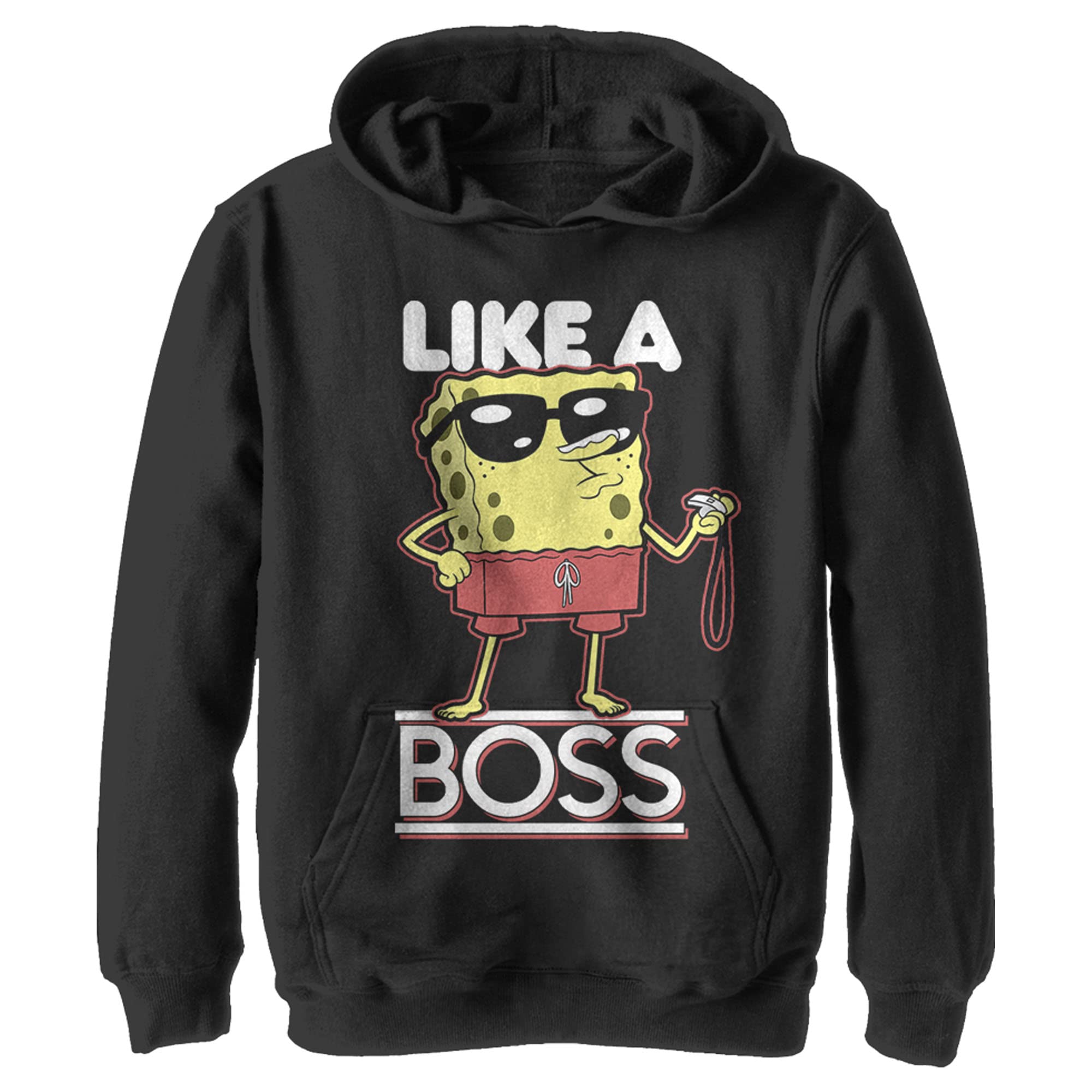 SpongeBob SquarePants Like a Boss Kids' Hoodie - Nickelodeon Cartoon Character Pullover Sweatshirt for Boys & Girls - Perfect for School, Playdates & Birthday Gifts