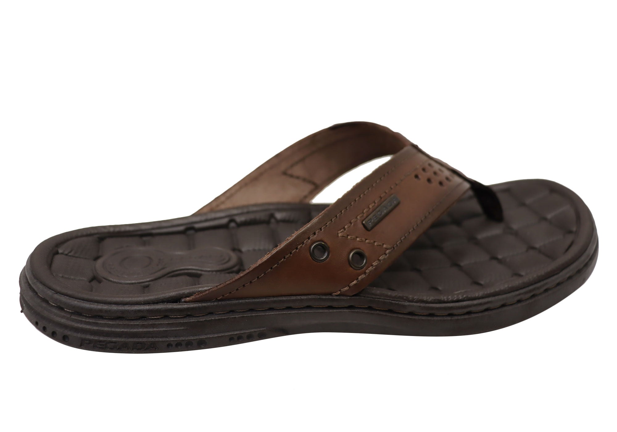 Arizona Men's Leather Thong Sandals - Comfortable Brazilian-Made Flip Flops for Beach, Pool & Casual Wear