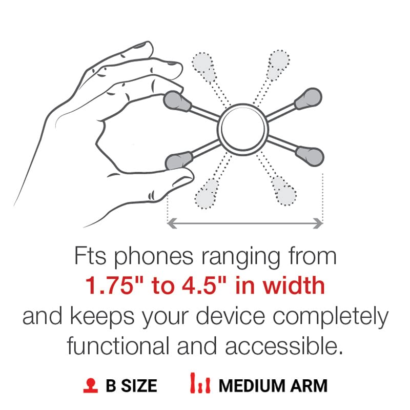 RAM MOUNTS X-Grip Large Phone Mount with Drill-Down Base & Medium Arm RAM-B-138-UN10 - Secure Phone Holder for Motorcycles, Cars, and Boats