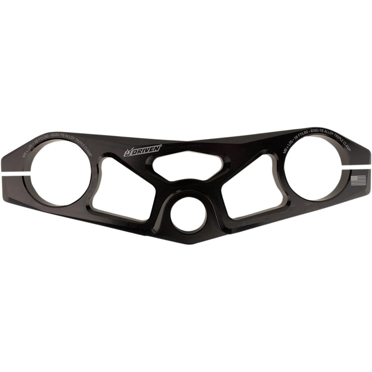 Driven Racing Black Triple Tree Clamp for KTM RC390 (DTC-04) - Motorcycle Handlebar Stabilizer for Improved Control & Racing Performance
