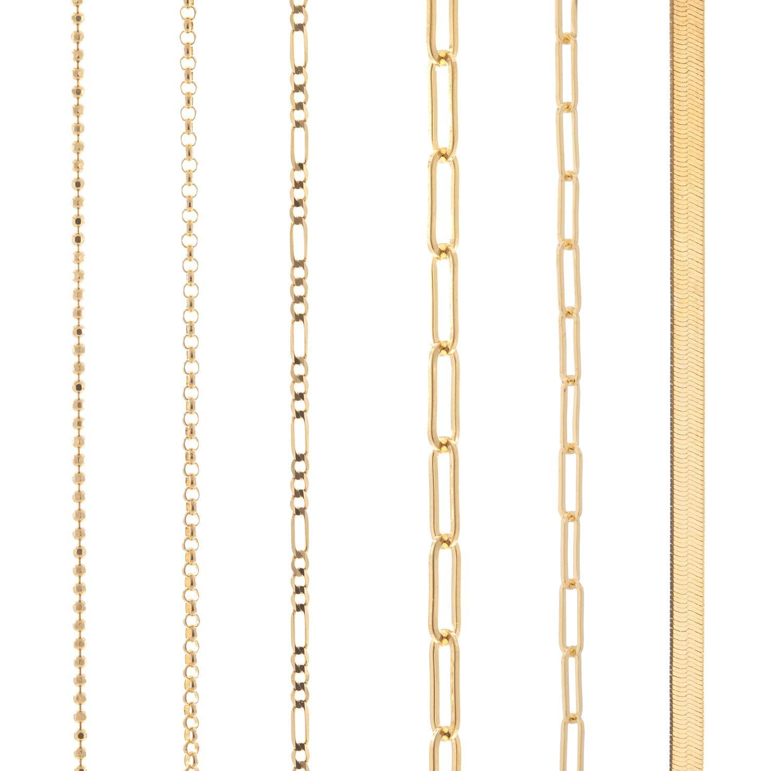 14k Gold Paperclip Chain Necklace - Dainty Minimalist Jewelry for Women, Layering & Everyday Wear