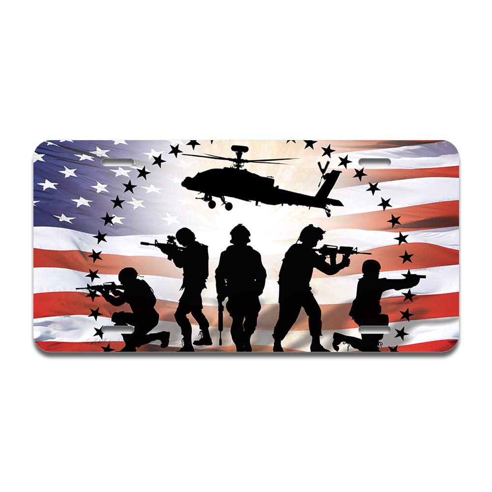 SignMission American Honor Armed Forces Aluminum License Plate 12