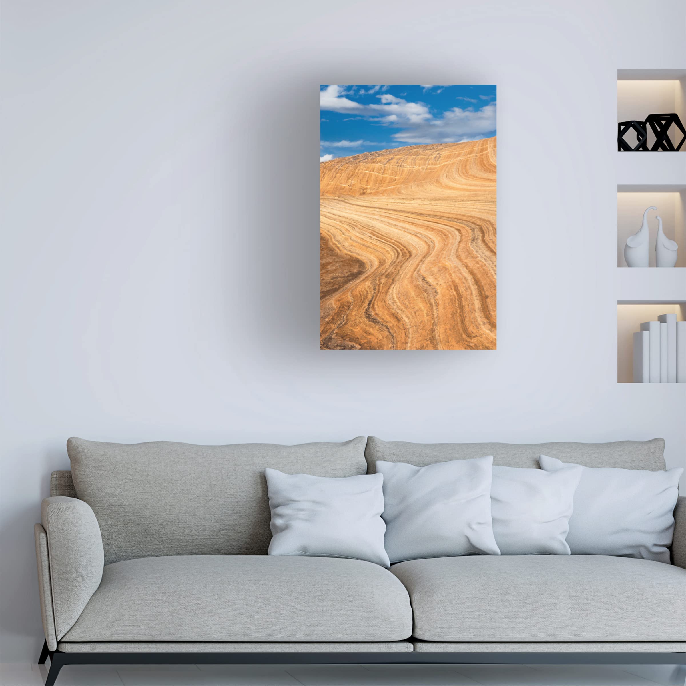Trademark Fine Art 'Coyote Buttes V' Canvas Wall Art Print by Alan Majchrowicz - Nature Landscape Photography for Living Room & Office Decor