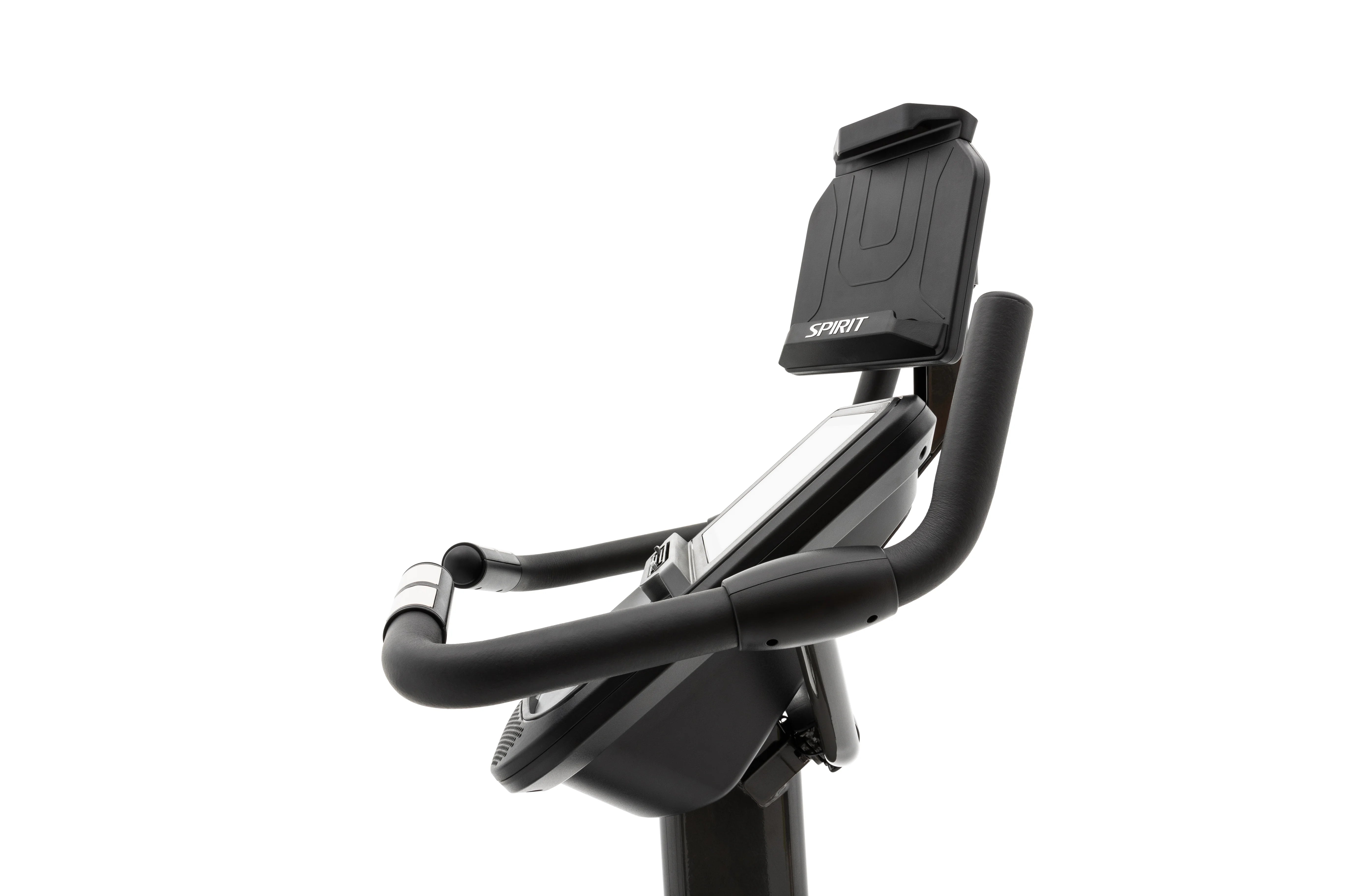 Spirit XBU55ENT Upright Exercise Bike with Entertainment Features - Home Gym Equipment for Cardio Workouts & Indoor Cycling Training - Perfect for Small Spaces & Apartment Fitness