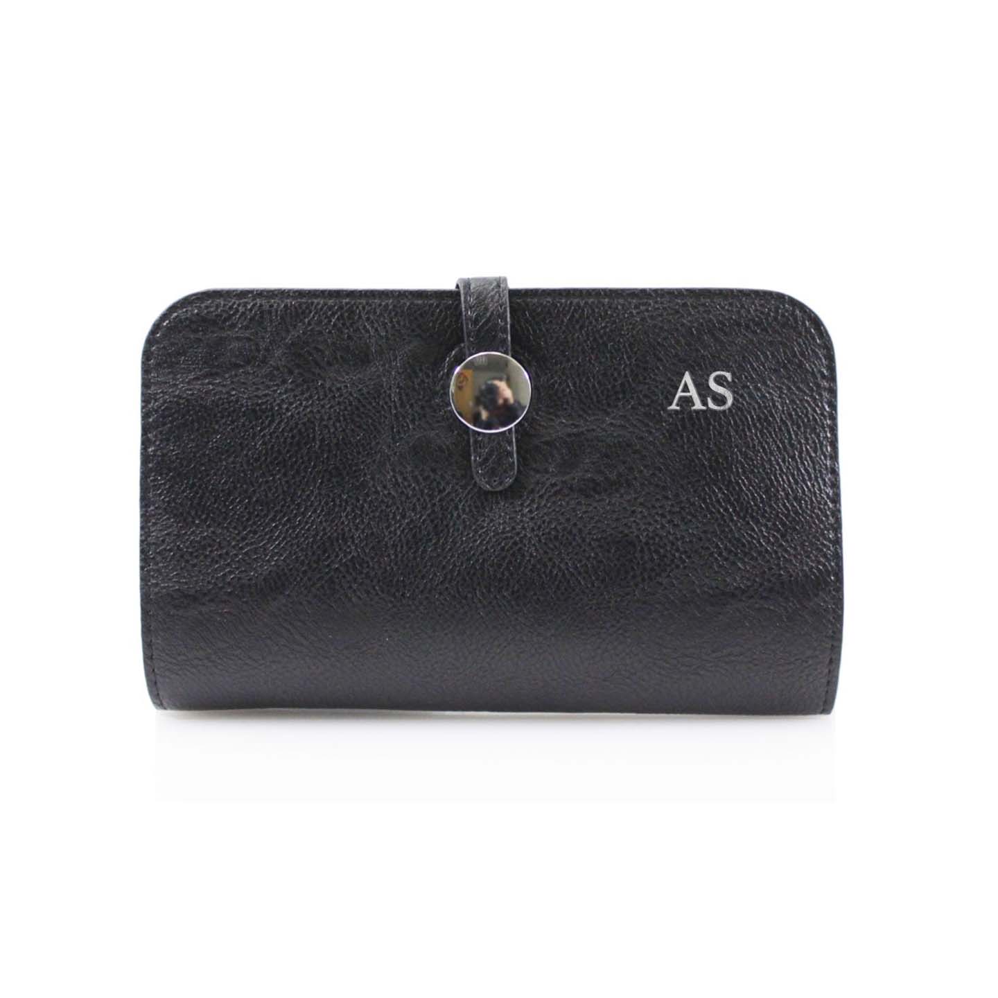 Carnaby Of London Silver Embossed Monogram Initial Fold Purse Wallet - Elegant Gift for Women, Perfect for Parties, Weddings & Special Occasions