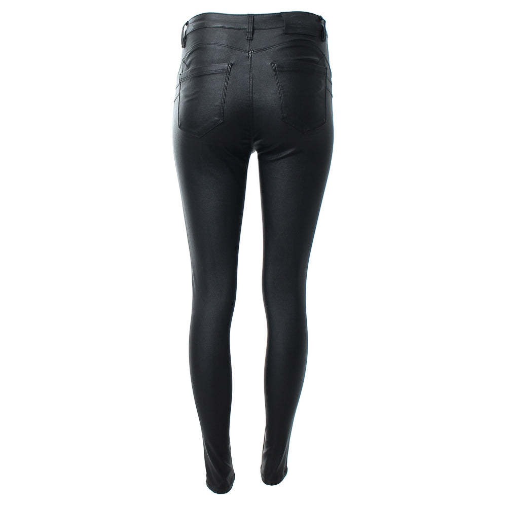 Premium Lorraine Leather Jean - Regular Fit Black Denim Pants for Men & Women | Stylish Casual Wear for Everyday Outfits & Date Nights