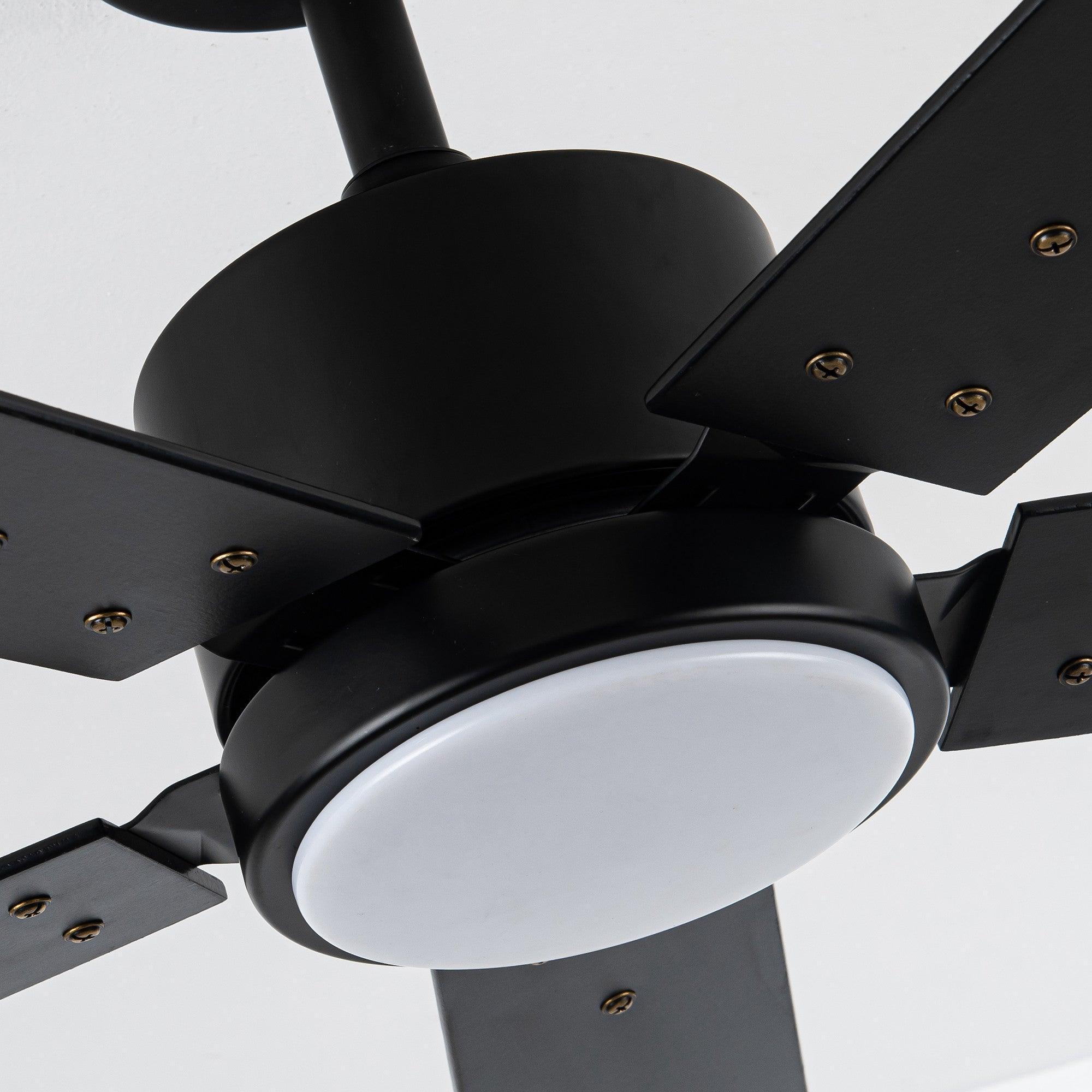 Vaczon 56 Inch DC Motor Ceiling Fan with Remote Control, LED Light Kit - Energy Efficient Quiet Operation for Living Room, Bedroom, Office