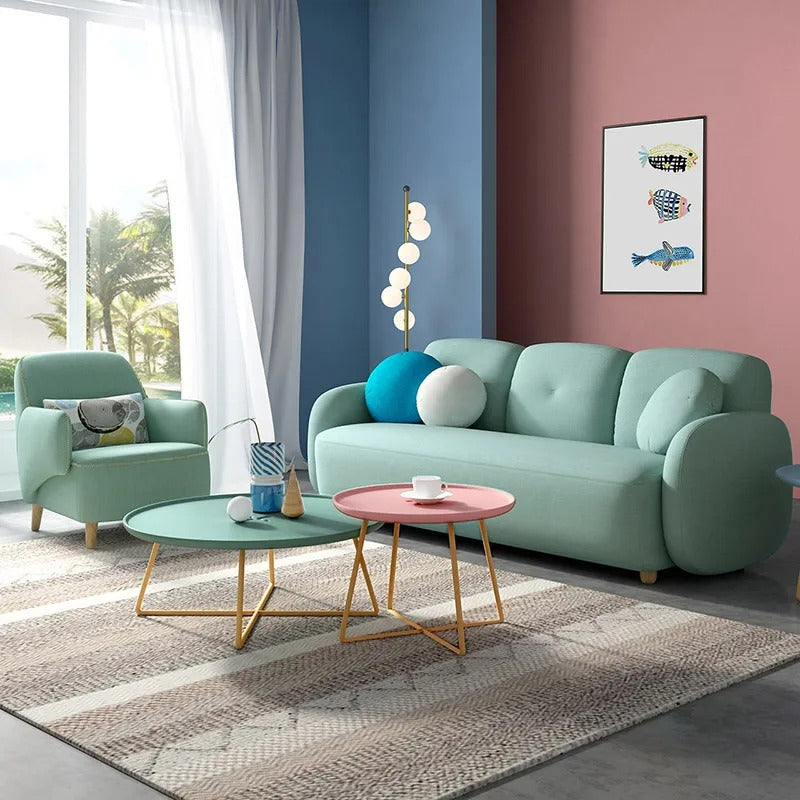 Luxury Macarons Designer Sofa Set - Modern Elegant Living Room Furniture for Home Decor & Comfortable Seating
