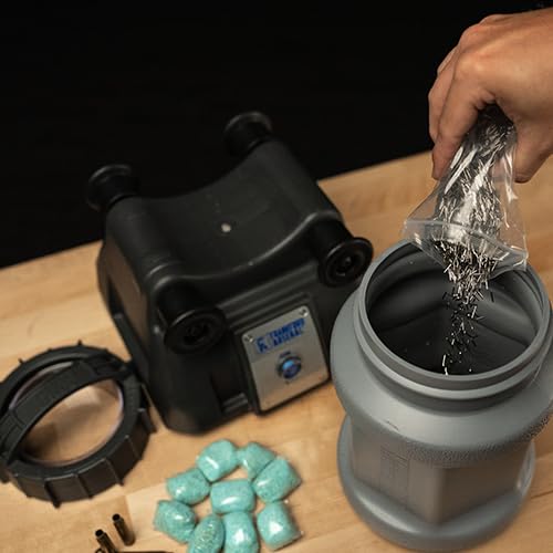 Frankford Arsenal Platinum Series Rotary Tumbler Lite - Reloading Brass Cleaner with Clear Viewing Window & Leakproof Seal | Perfect for Ammo Reloading, Jewelry Polishing & Metal Parts Cleaning