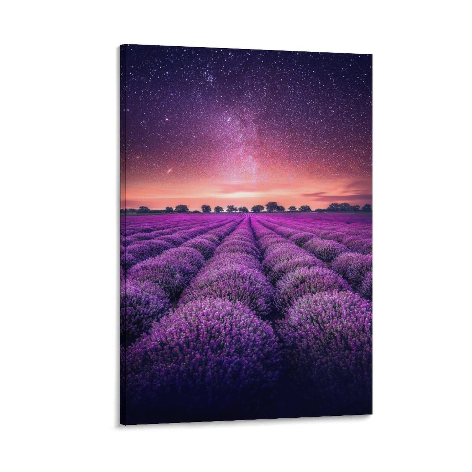 24x36 Inch Poster Frame - Lavender Field Landscape Canvas Wall Art for Bedroom & Room Aesthetic (60x90cm) - Perfect for Home Decor, Wall Paintings & Gift Giving