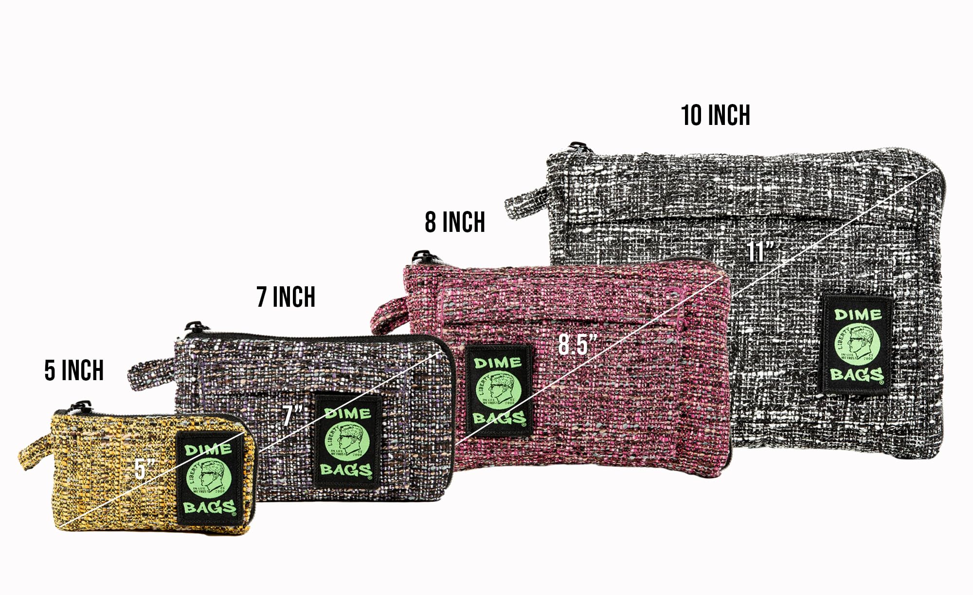 Dime Bags Padded Pouch with Soft Interior - Protective Storage Case for Jewelry, Electronics & Small Valuables | Travel, Home & Office Organization