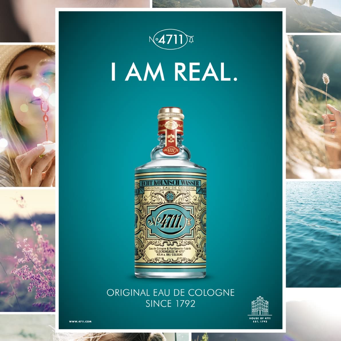 4711 Original Eau de Cologne for Men & Women - 1.7 oz Splash Bottle | Classic Unisex Cologne for Everyday Wear, Office & Special Occasions
