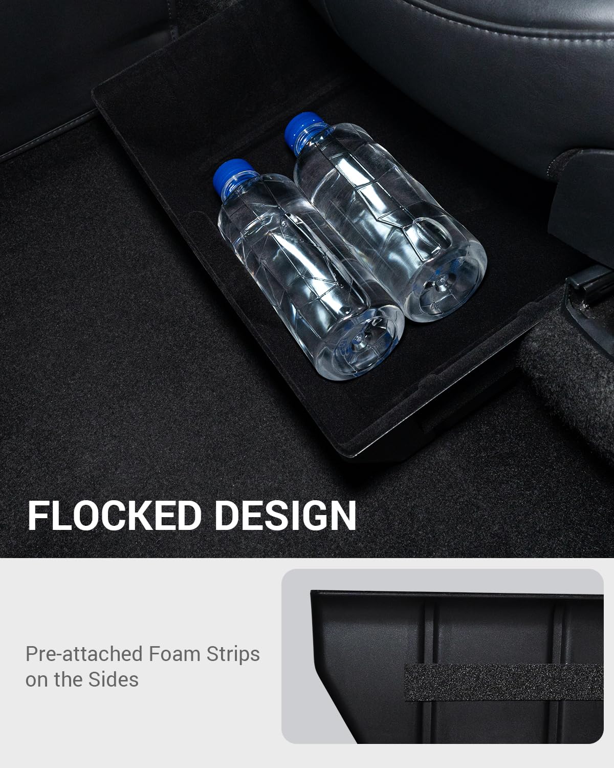 Motrobe 5PCS Tesla Model Y Center Console Organizer Tray (2021-2024) - Under Seat Storage Box, Cup Holder Insert & Hidden Armrest Storage Box for Seamless Fit - Perfect for Road Trips, Daily Commute & Car Organization