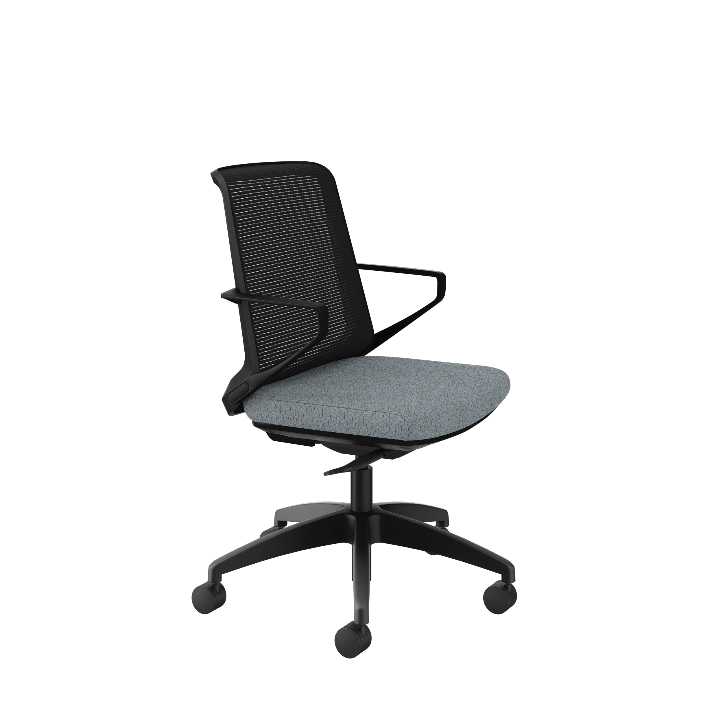 Ergonomic Cliq Office Chair with Synchro Tilt Mechanism - Basalt Fabric & Black Designer Frame for Home Office, Gaming, and Workspace Comfort