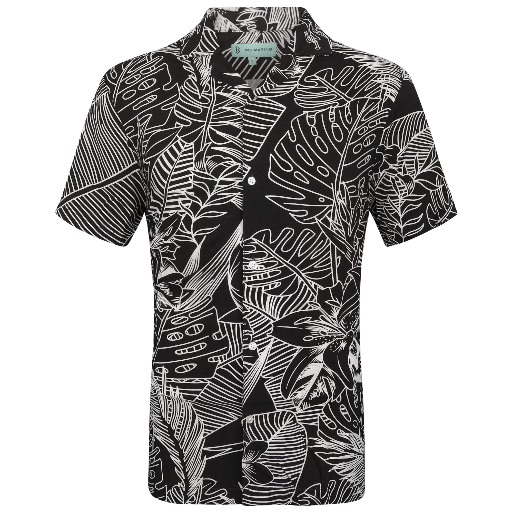 Mio Marino Men's Hawaiian Shirts | Casual Short Sleeve Button Down Shirts for Men | Beach Vacation, Summer Outfits & Tropical Party Wear