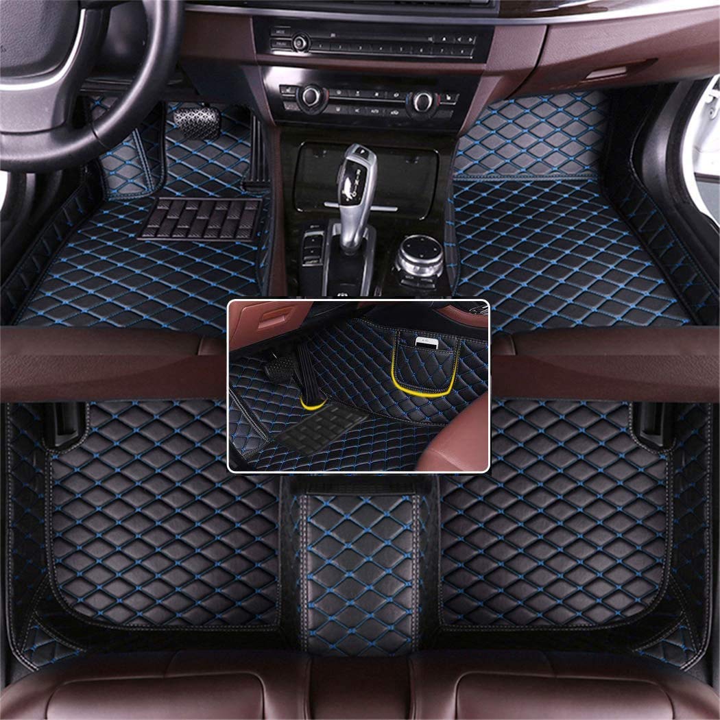 Custom All-Weather Waterproof Car Floor Mats - Full Coverage Leather Mats for 95% Sedan & SUV Vehicles | Durable Protection for Sports Cars & Daily Commuting