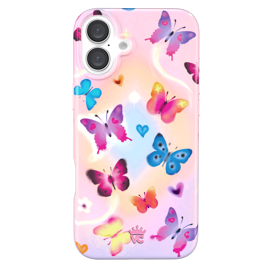 Aura Butterfly iPhone Case - Elegant Floral Design Protective Cover for iPhone 12/13/14/15 Pro Max - Perfect for Everyday Use, Travel & Special Occasions