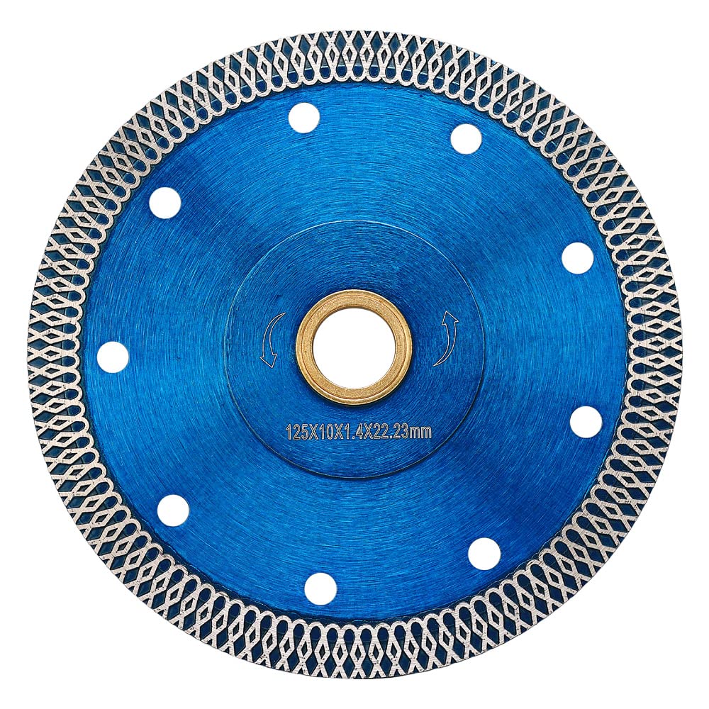 2Pcs 5-Inch Ultra Thin Diamond Tile Saw Blade - Premium Porcelain, Granite, Marble Cutting Disc for Wet/Dry Use - Perfect for DIY Home Renovation & Professional Tile Installation (5