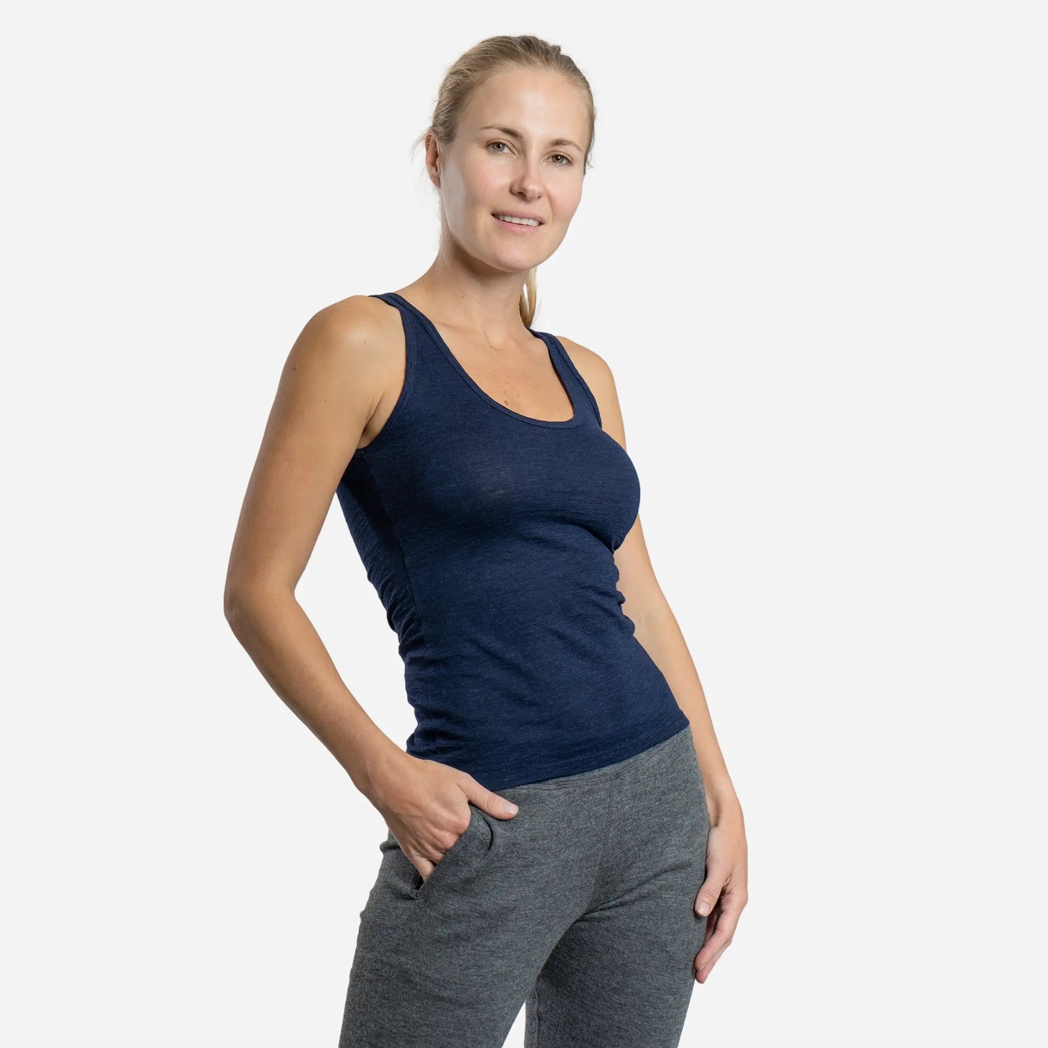 Ultralight Women's Alpaca Wool Tank Top - 160 GSM Soft & Breathable Summer Layering Piece for Travel & Outdoor Activities