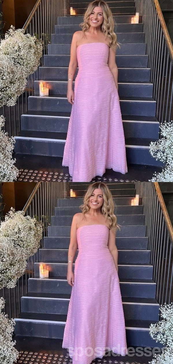 Elegant Pink A-Line Long Prom Dress for Women - Formal Evening Gown for Party, Homecoming & Special Occasions