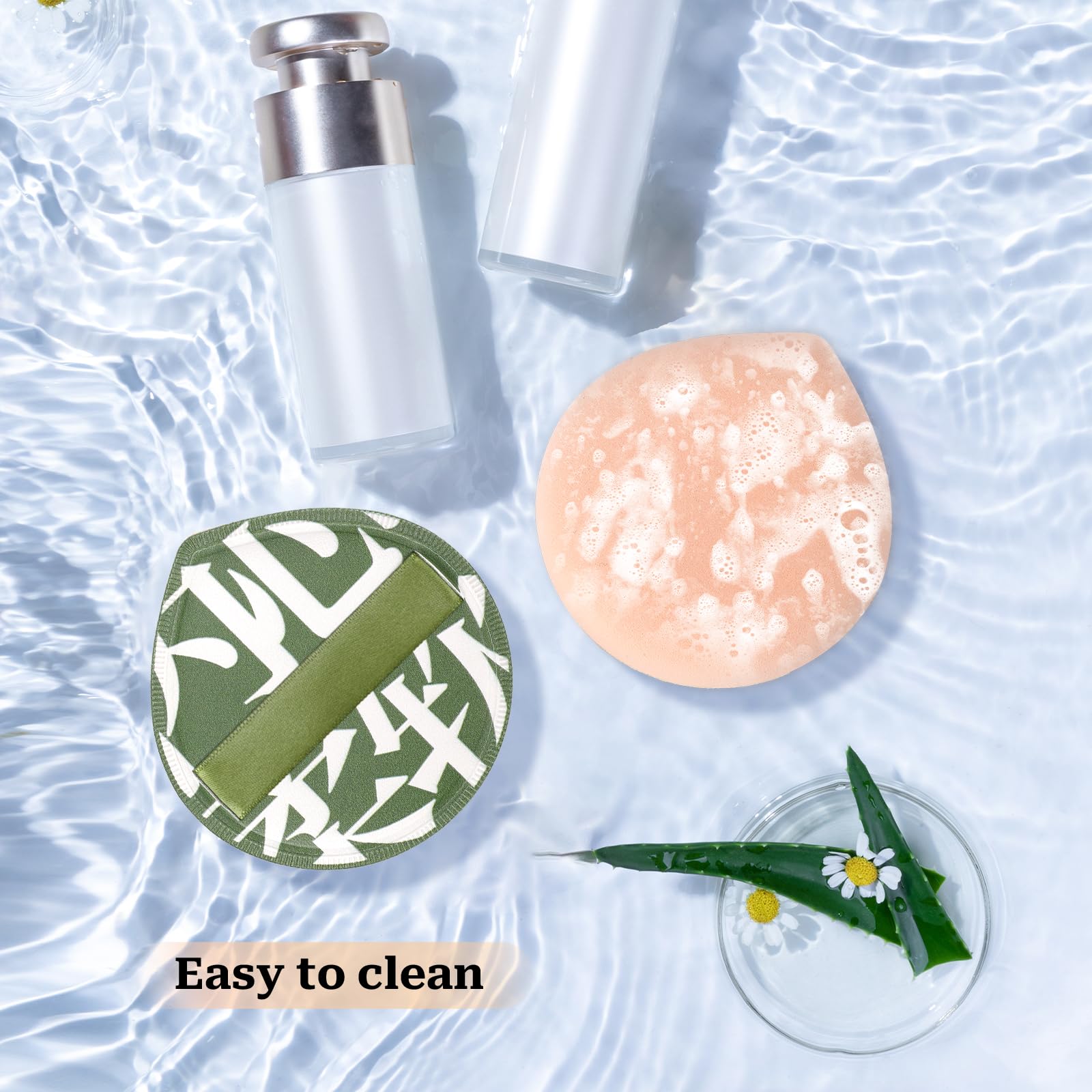 Korean Makeup Sponge 4-Pack - Foundation & Powder Blender for Liquid, Cream - Large Size for Flawless Finish