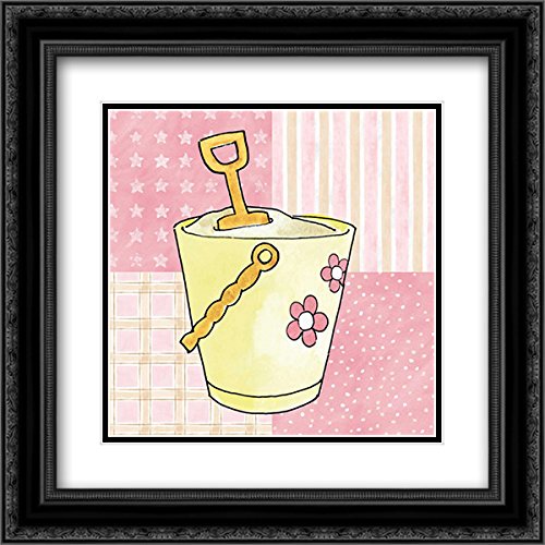 Beth Grove 15x15 Inch Black Ornate Framed Double Matted Museum Art Print - Coastal Baby V Wall Decor for Nursery, Living Room & Bedroom