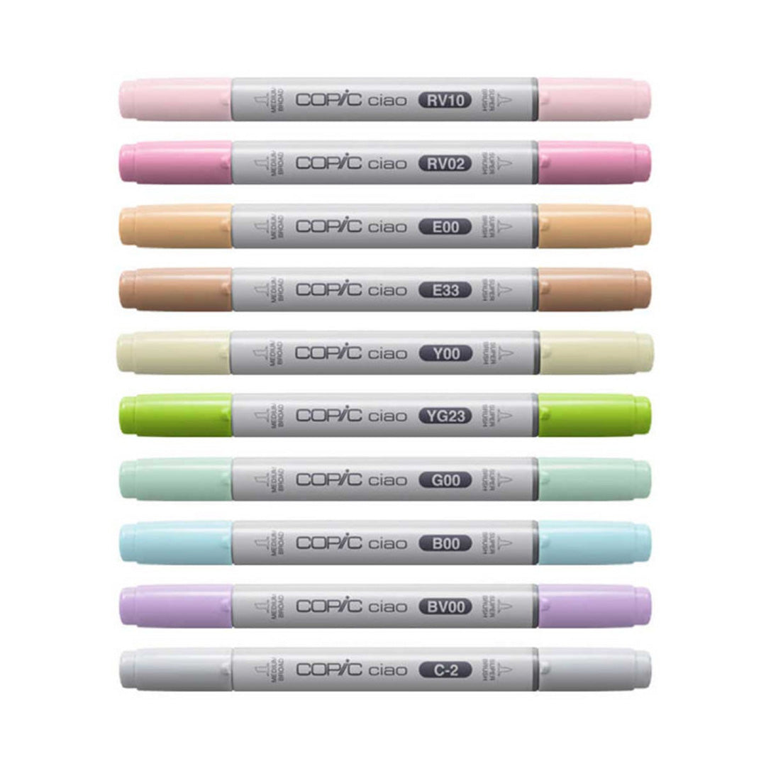 Copic My First Copic Starter Set - 12 Alcohol Markers for Beginners, Sketching & Illustration | Perfect for Artists, Students & Crafting Projects